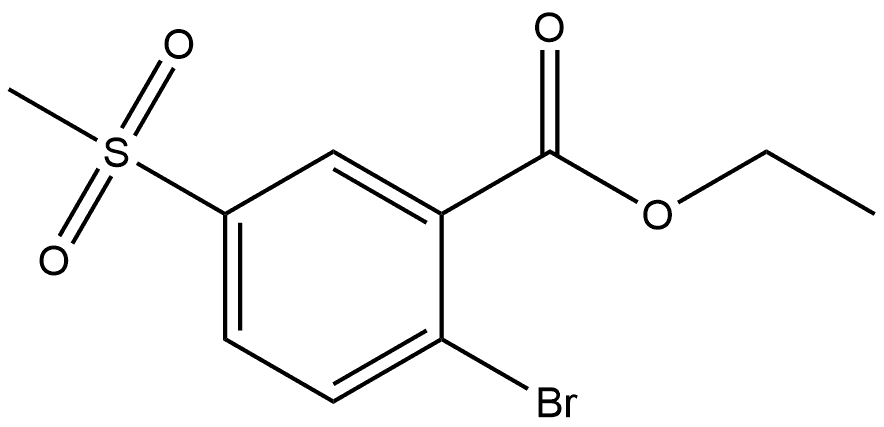 Ethyl 2-bromo-5-(methylsulfonyl)benzoate 结构式