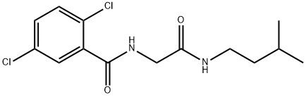 Benzamide, 2,5-dichloro-N-[2-[(3-methylbutyl)amino]-2-oxoethyl]- Structure