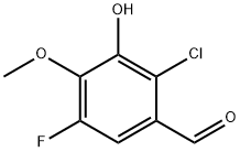 Benzaldehyde, 2-chloro-5-fluoro-3-hydroxy-4-methoxy- Struktur