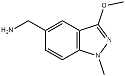 (3-甲氧基-1-甲基-1H-吲唑-5-基)甲胺, 2873532-01-3, 结构式