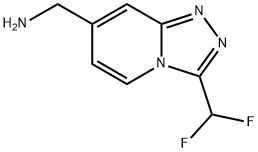 1,2,4-Triazolo[4,3-a]pyridine-7-methanamine, 3-(difluoromethyl)- 化学構造式