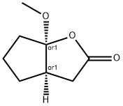 2H-Cyclopenta[b]furan-2-one, hexahydro-6a-methoxy-, (3aR,6aR)-rel- 化学構造式