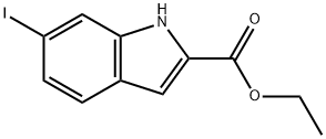 Ethyl 6-iodo-1H-indole-2-carboxylate 化学構造式
