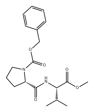 L-Valine, 1-[(phenylmethoxy)carbonyl]-L-prolyl-, methyl ester Structure