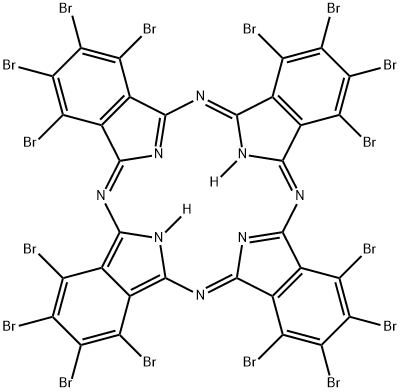 hexadecabromo-phthalocyanide 化学構造式