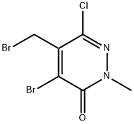 3(2H)-Pyridazinone, 4-bromo-5-(bromomethyl)-6-chloro-2-methyl- Struktur