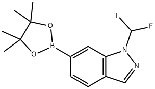 1H-Indazole, 1-(difluoromethyl)-6-(4,4,5,5-tetramethyl-1,3,2-dioxaborolan-2-yl)- Struktur