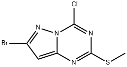 Pyrazolo[1,5-a]-1,3,5-triazine, 7-bromo-4-chloro-2-(methylthio)- 化学構造式