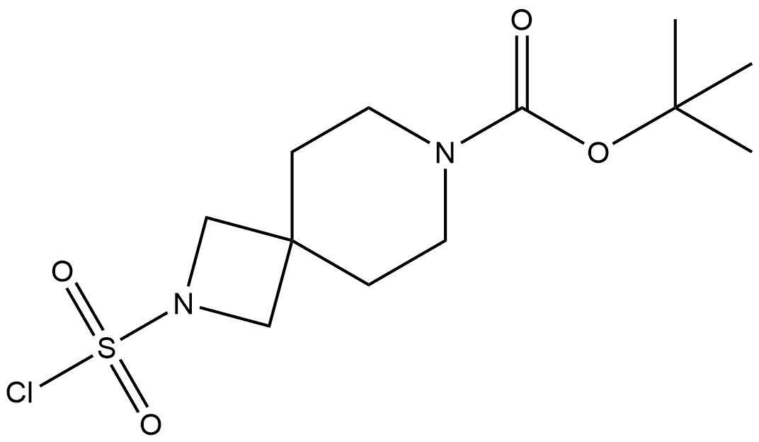 tert-butyl 2-(chlorosulfonyl)-2,7-diazaspiro[3.5]nonane-7-carboxylate 化学構造式