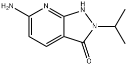 3H-Pyrazolo[3,4-b]pyridin-3-one, 6-amino-1,2-dihydro-2-(1-methylethyl)- Struktur