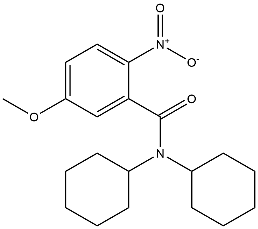 N,N-dicyclohexyl-5-methoxy-2-nitrobenzamide Structure