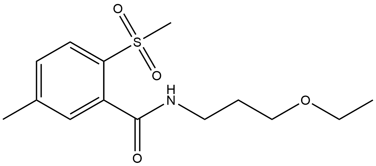 N-(3-Ethoxypropyl)-5-methyl-2-(methylsulfonyl)benzamide Structure