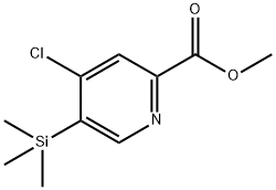 4-氯-5-(三甲基甲硅烷基)吡啶甲酸甲酯 结构式