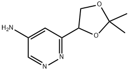 4-Pyridazinamine, 6-(2,2-dimethyl-1,3-dioxolan-4-yl)- 化学構造式