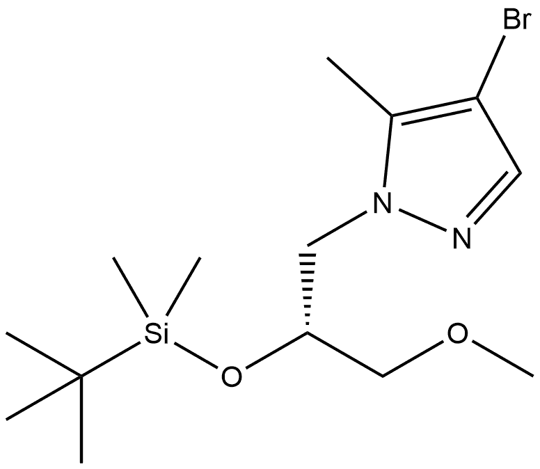 4-bromo-1-[(2R)-2-[(tert-butyldimethylsilyl)oxy]-3-methoxypropyl]-5-methyl-1H-pyrazole Structure