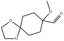 1,4-Dioxaspiro[4.5]decane-8-carboxaldehyde, 8-methoxy- Structure