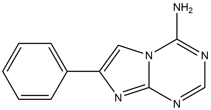 7-Phenylimidazo[1,2-a]-1,3,5-triazin-4-amine 结构式