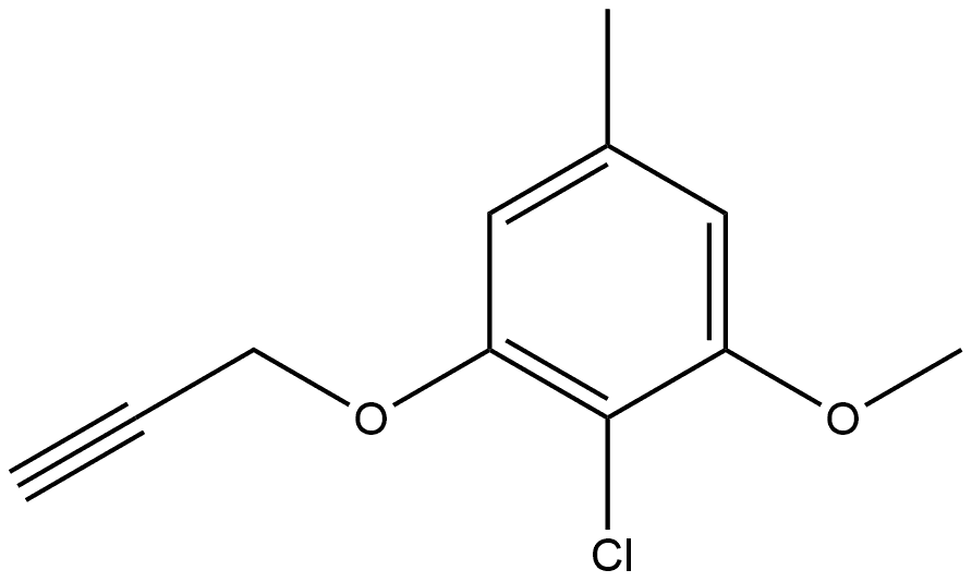 2-Chloro-1-methoxy-5-methyl-3-(2-propyn-1-yloxy)benzene,2882849-05-8,结构式
