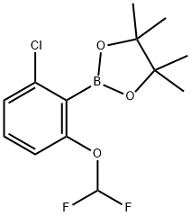 2-[2-Chloro-6-(difluoromethoxy)phenyl]-4,4,5,5-tetramethyl-1,3,2-dioxaborolane Struktur