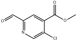 4-Pyridinecarboxylic acid, 5-chloro-2-formyl-, methyl ester 化学構造式