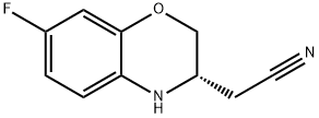 2H-1,4-Benzoxazine-3-acetonitrile, 7-fluoro-3,4-dihydro-, (3S)- 化学構造式