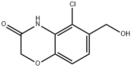 2H-1,4-Benzoxazin-3(4H)-one, 5-chloro-6-(hydroxymethyl)- Struktur