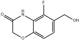 2H-1,4-Benzoxazin-3(4H)-one, 5-fluoro-6-(hydroxymethyl)- Struktur