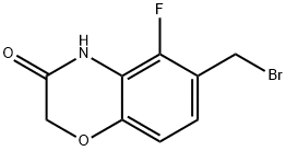 2H-1,4-Benzoxazin-3(4H)-one, 6-(bromomethyl)-5-fluoro- Struktur