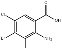 Benzoic acid, 2-amino-4-bromo-5-chloro-3-iodo- Struktur