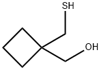 Cyclobutanemethanol, 1-(mercaptomethyl)- Struktur