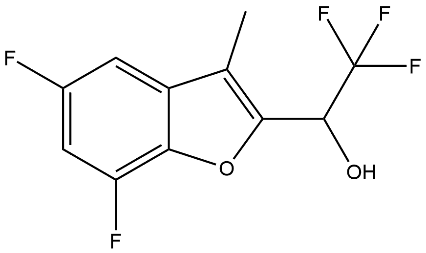 5,7-Difluoro-3-methyl-α-(trifluoromethyl)-2-benzofuranmethanol Structure
