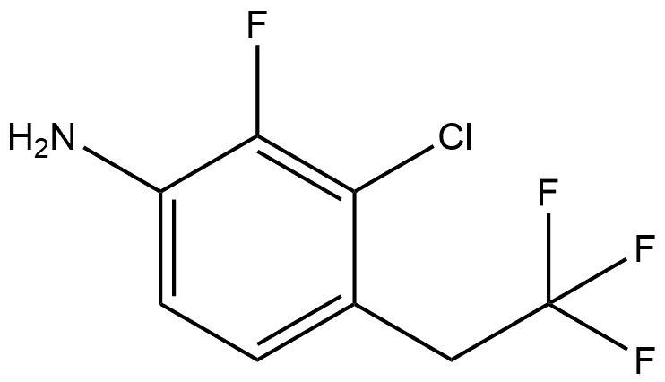 3-Chloro-2-fluoro-4-(2,2,2-trifluoroethyl)benzenamine Struktur