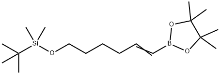 1,3,2-Dioxaborolane, 2-[6-[[(1,1-dimethylethyl)dimethylsilyl]oxy]-1-hexen-1-yl]-4,4,5,5-tetramethyl- Struktur