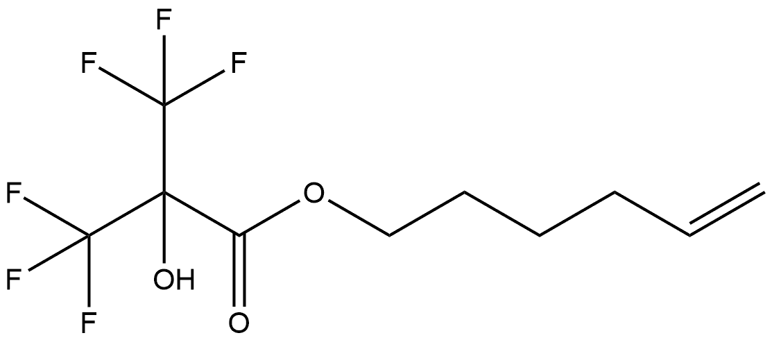 5-Hexen-1-yl 3,3,3-trifluoro-2-hydroxy-2-(trifluoromethyl)propanoate (ACI) Structure