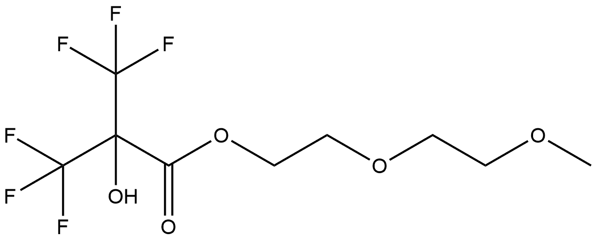 2-(2-Methoxyethoxy)ethyl 3,3,3-trifluoro-2-hydroxy-2-(trifluoromethyl)propanoate (ACI) Structure