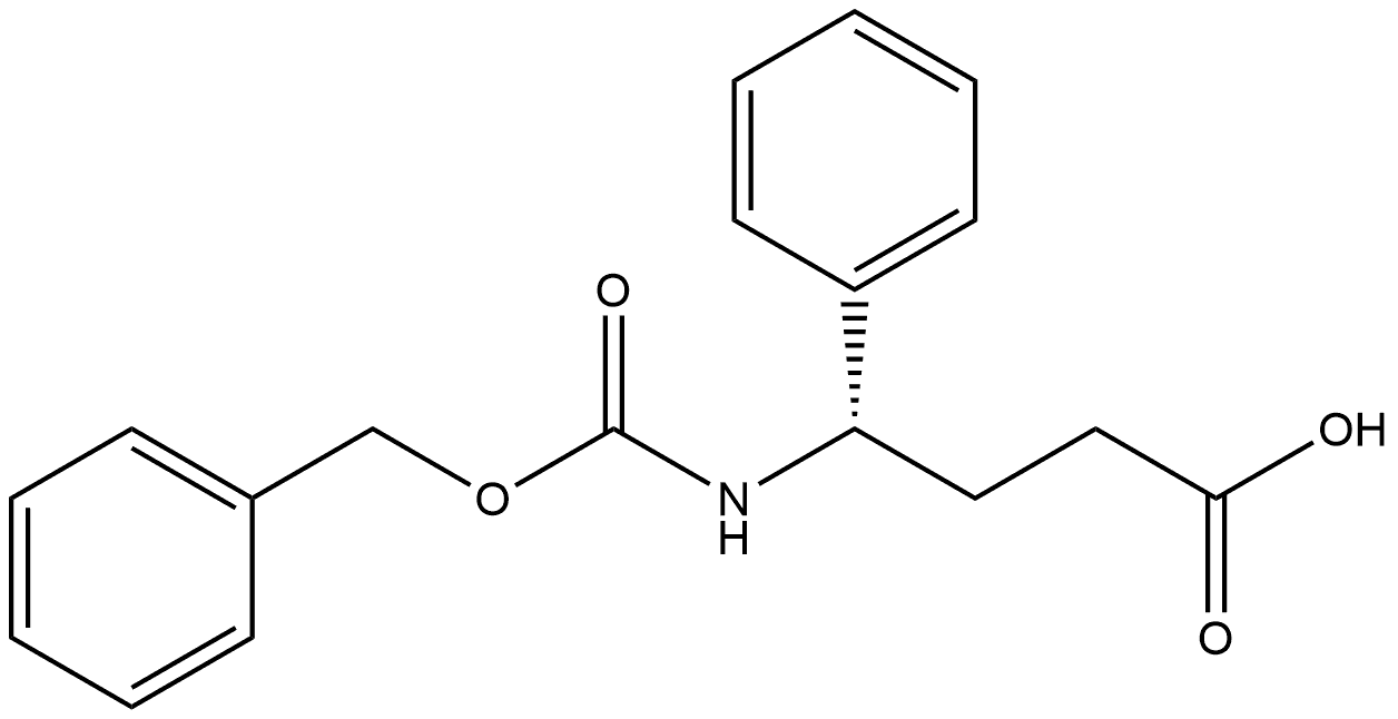 (γS)-γ-[[(Phenylmethoxy)carbonyl]amino]benzenebutanoic acid 结构式