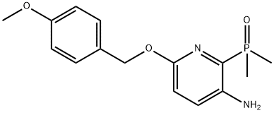 3-Pyridinamine, 2-(dimethylphosphinyl)-6-[(4-methoxyphenyl)methoxy]- Struktur