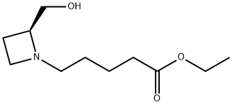 1-Azetidinepentanoic acid, 2-(hydroxymethyl)-, ethyl ester, (2S)- 化学構造式