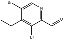 3,5-二溴-4-乙基吡啶甲醛, 2886773-28-8, 结构式