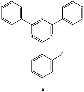 1,3,5-Triazine, 2-(4-bromo-2-chlorophenyl)-4,6-diphenyl- Struktur