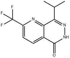 Pyrido[2,3-d]pyridazin-5(6H)-one, 8-(1-methylethyl)-2-(trifluoromethyl)- 化学構造式