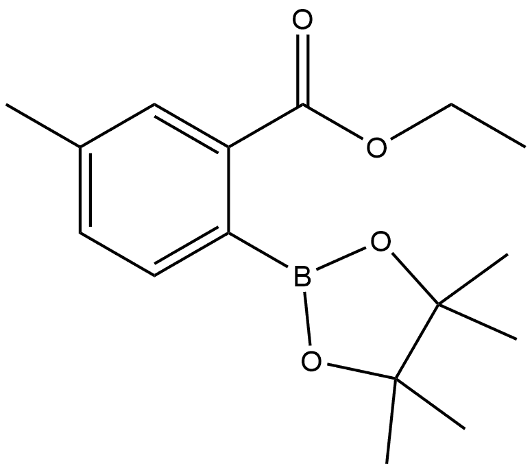 Ethyl 5-methyl-2-(4,4,5,5-tetramethyl-1,3,2-dioxaborolan-2-yl)benzoate Structure