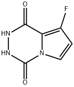Pyrrolo[1,2-d][1,2,4]triazine-1,4-dione, 8-fluoro-2,3-dihydro- Struktur