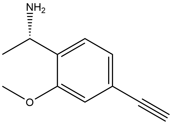 (S)-1-(4-Ethynyl-2-methoxyphenyl)ethan-1-amine 化学構造式