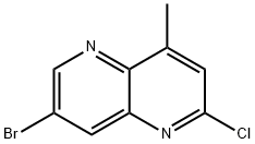 1,5-Naphthyridine, 7-bromo-2-chloro-4-methyl- 化学構造式