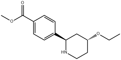 Methyl 4-[(2R,4R)-4-ethoxy-2-piperidinyl]benzoate Struktur