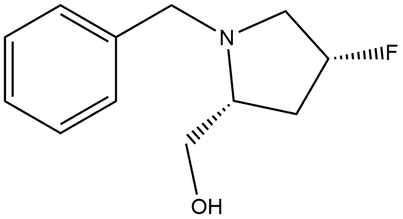 ((2R,4R)-1-benzyl-4-fluoropyrrolidin-2-yl)methanol Struktur