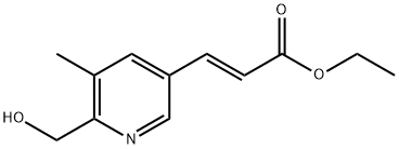 2-Propenoic acid, 3-[6-(hydroxymethyl)-5-methyl-3-pyridinyl]-, ethyl ester, (2E)- Structure