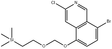 8-Bromo-3-chloro-5-((2-(trimethylsilyl)ethoxy)methoxy)isoquinoline Struktur