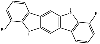 4,10-二溴-5,11-二氢吲哚并[3,2-B]咔唑 结构式